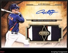 2017 Topps Tier One Autograph Dual Alex Bregman 25/25 GAME USED PATCH AUTO