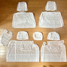 Toyota Genuine Crown Jzs171 Jzs175 Lace Seat Cover Half Cover Set Used Japan