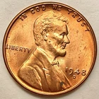 1948-D  Uncirculated BU Red RD - Lincoln Wheat Cent  ~ B840