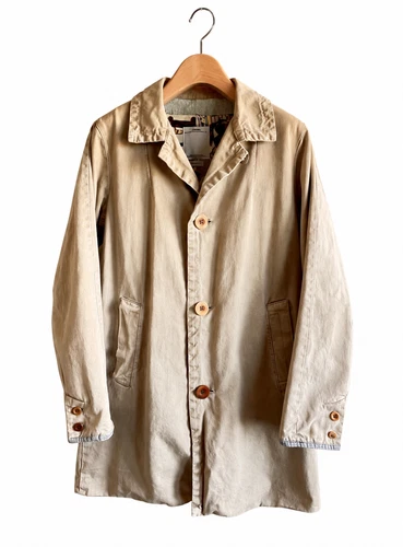 visvim MIES COAT Beige Cowboy Print Lining Size 1 Made in Japan - product listing photo