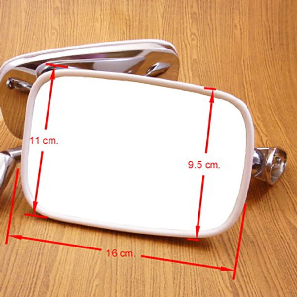 FOR PEUGEOT 404 504 RENAULT R12 R 12 CHROME WING FENDER MIRROR PAIR CLASSIC RARE - Image 2 of 4