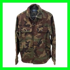 230 Ralph Lauren Polo Camo Snap Button Jacket Fleece Coat Men Size Medium