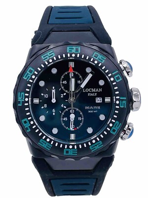 Armbanduhr Locman Neu Meer Chrono 560KKVK/458 Wr300m Stahl Pizazz Neu