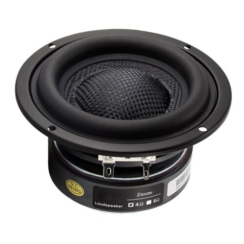 Subwoofer Speaker Long Stroke Deep Bass 4 8 Ohm 50W Bookshelf Loudspeakers 4inch - Afbeelding 1 van 11