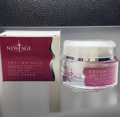 New Age Advanced Anti-Wrinkle Face Cream Matrixyl 3000 Shea Butter Sealed Jar
