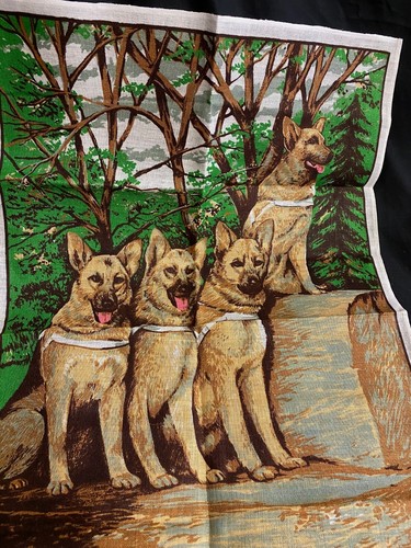 Guide Dogs for the Blind Tea Towel by Old Bleach Linen Vintage New - Picture 2 of 2