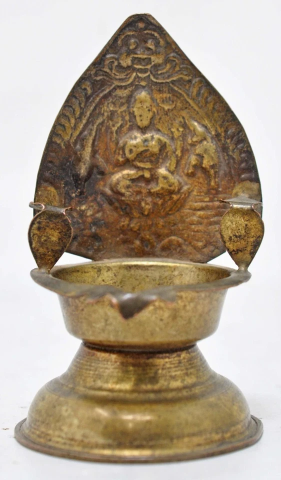 Antique Brass God Idols Pedestal Stand Original Old Hand Crafted - Image 2 of 4