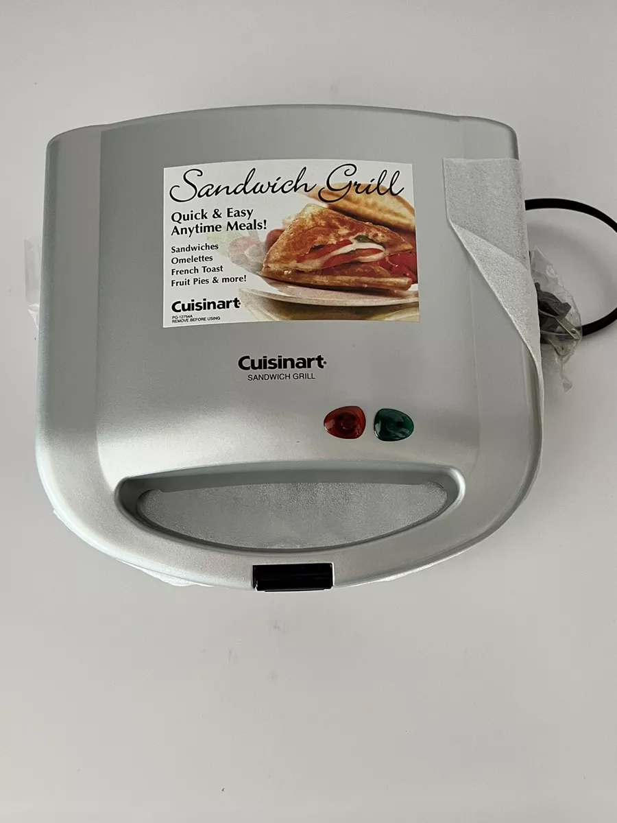 Cuisinart Sandwich Grill - Nonstick Baking Plates, Raised Edges