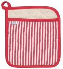 Now Designs Superior Pot Holder- Narrow Red Stripe (506905)