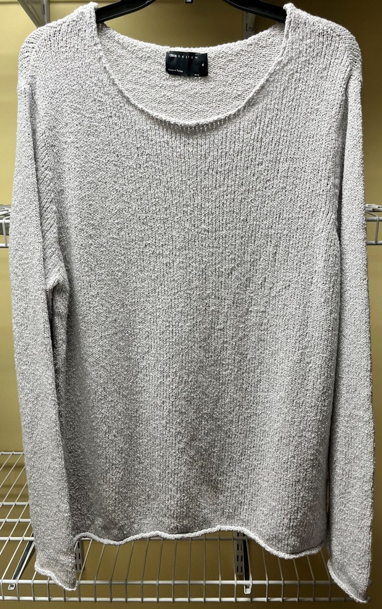 Asos Design Women's Long Sleeve Off White Pullover Sweater Size