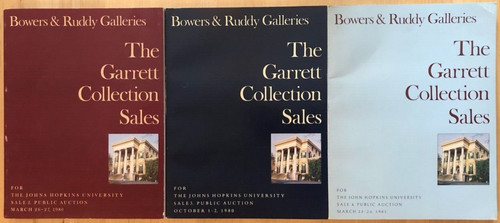 Garrett Collection Sales for Johns Hopkins University, Bowers & Ruddy Parts 2-4