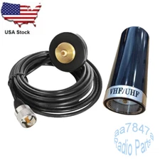 Dual Band VHF UHF 400-470 136-174MHz Mobile Radio Antenna PL259 Magnetic Base