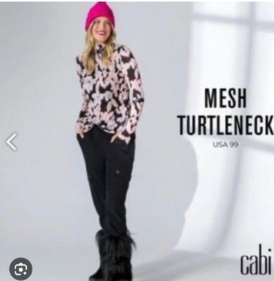 Cabi New NWT Mesh Turtleneck #4422 Ivory floral XS - XL Was $99 | eBay