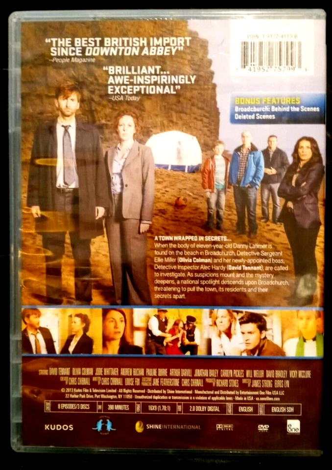 Kudos Film&Tv Ltd 2013 Broadchurch The Complete First Season! Dvd's Retail cond! - Изображение 3 из 3