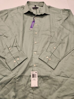 geoffrey beene classic fit dress shirts Geoffrey Beene Classic Fit No Iron Sateen Light Green Men's Dress Shirt