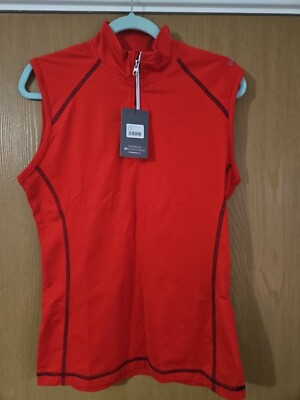 SALE Hy Sport Active ärmelloses Top oder Baselayer - atmungsaktiver Stoff rot Large