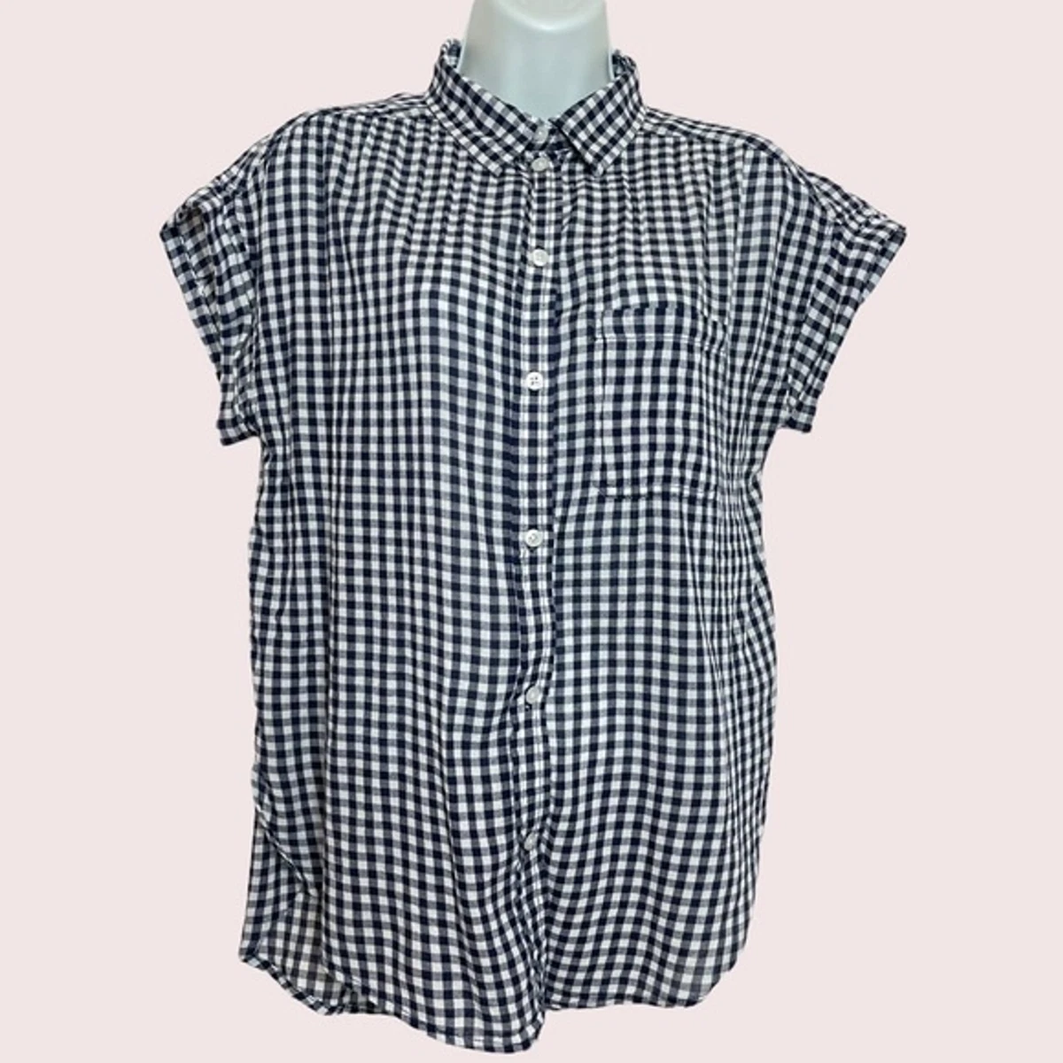 american eagle gingham top