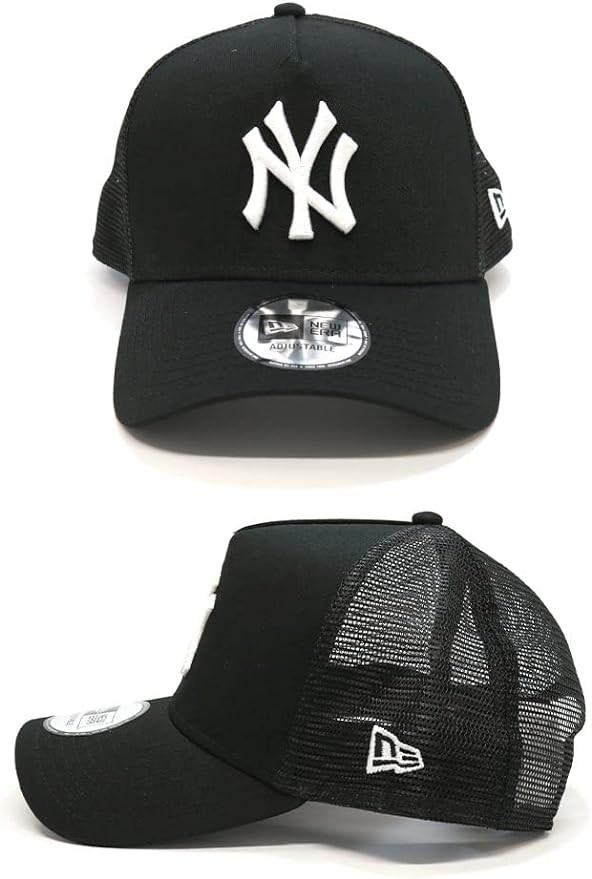 9FORTY A-Frame New Era hat Trucker New York Yankees Mesh Cap Black