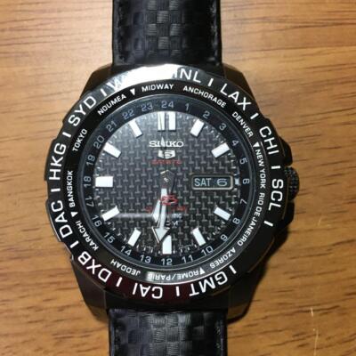 Seiko 5 Sports SRP723K Limited Edition Day Date Black Round Automatic From Japan