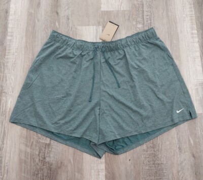 NIKE Shorts Womens 3X Plus Dri-FIT Teal Green Running Gym