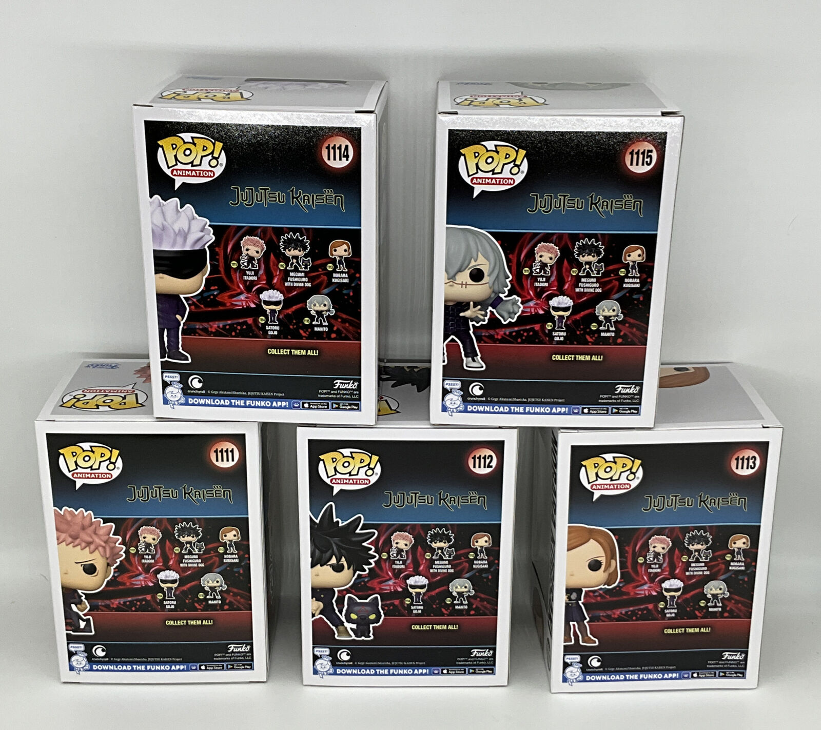 Funko Pop! Animation Jujutsu Kaisen Set of 5 S1 SATORU YUJI