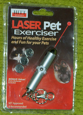 HITT Brand Toy Laser Pet Exerciser with Key Chain & Bonus Batteries Included