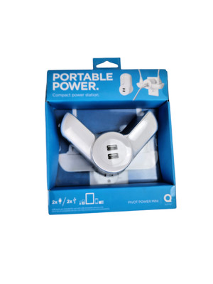 Quirky Pivot Power Mini Surge Protector 2 Outlet 2 USB Ports- New in Box! PPVMI