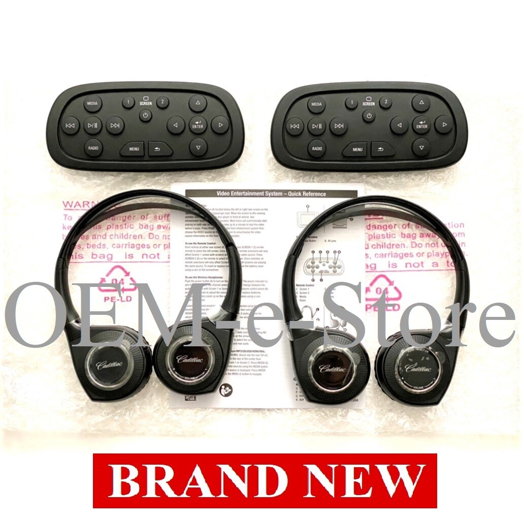 2017-2021 Cadillac Escalade 2 Headphones 2 Remote for Overhead DVD