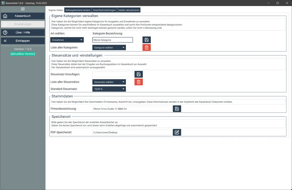 Digitales Kassenbuch GoBD Export PDF Führung des Kassenbuchs ohne EXCEL - Bild 4 von 4