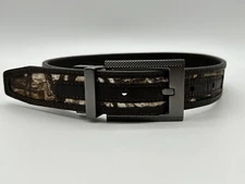 Real Tree 20-22 Kids Camo Canvas Leather Reversable Belt, Realtree