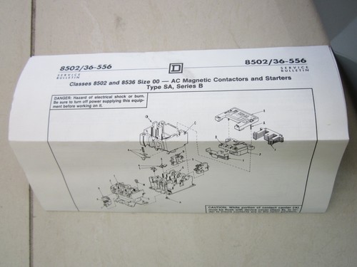 Square D Class 8536 Type SAG12V03 Magnetic Motor Starter, NEMA 120/220V - Picture 5 of 5