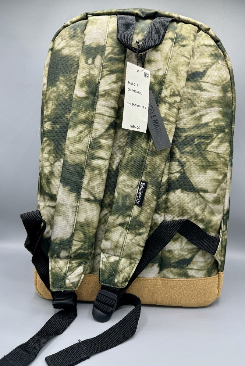 NWT STEVE MADDEN BAG BACKPACK OLIVE MUL NEW STEVE MADDEN OLIVE GREEN,BLACK ACCENT NYLON MINI POUCH  main image 3