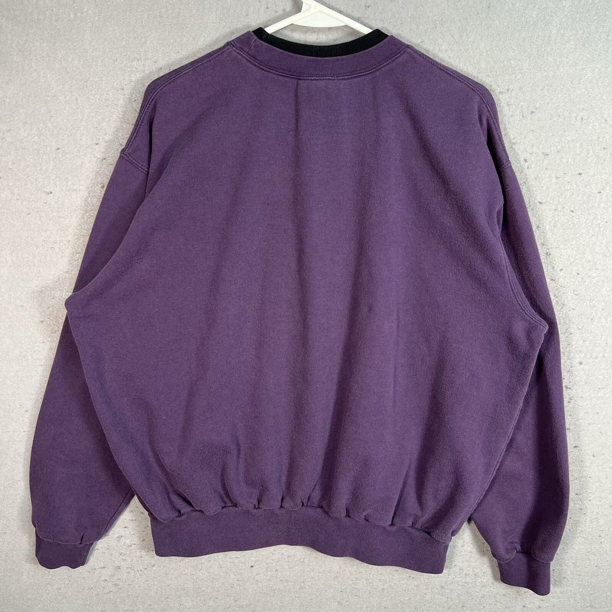 FLOWER PATCH SWEAT TOP　Ameri vintage VTG 90s Top Stitch Flower Floral Sweater Womens XL Purple