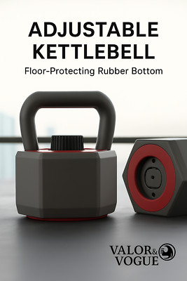 Adjustable SmartStack Kettlebell 25 40 lb   Wide Handle, Quick-Select Home Gym