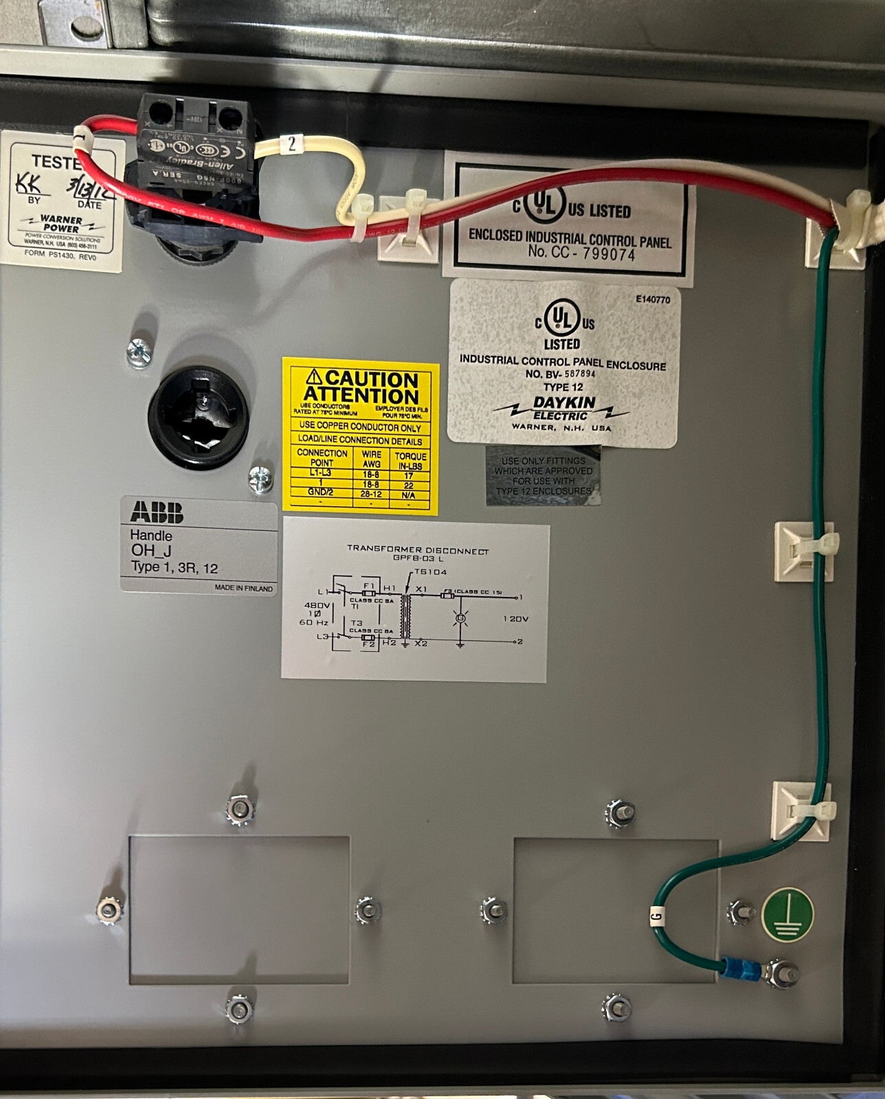 Transformer Sphere Disc Daykin Electric Transformer disc. DTD4-20-C-20S-MU-ABB PRI:480V SEC ...