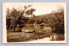 Sugar River "Good Old Summertime" Albany Wisconsin RPPC Antique Frautschy Photo