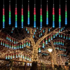 288LED Solar Lights Meteor Shower Rain Tree Garden Outdoor Christmas Decor Light