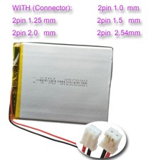 Batería Li Lipo recargable de polímero de litio 3,7 V 3000 mAh 11,1 Wh 357090 JST enchufe de 2 pines