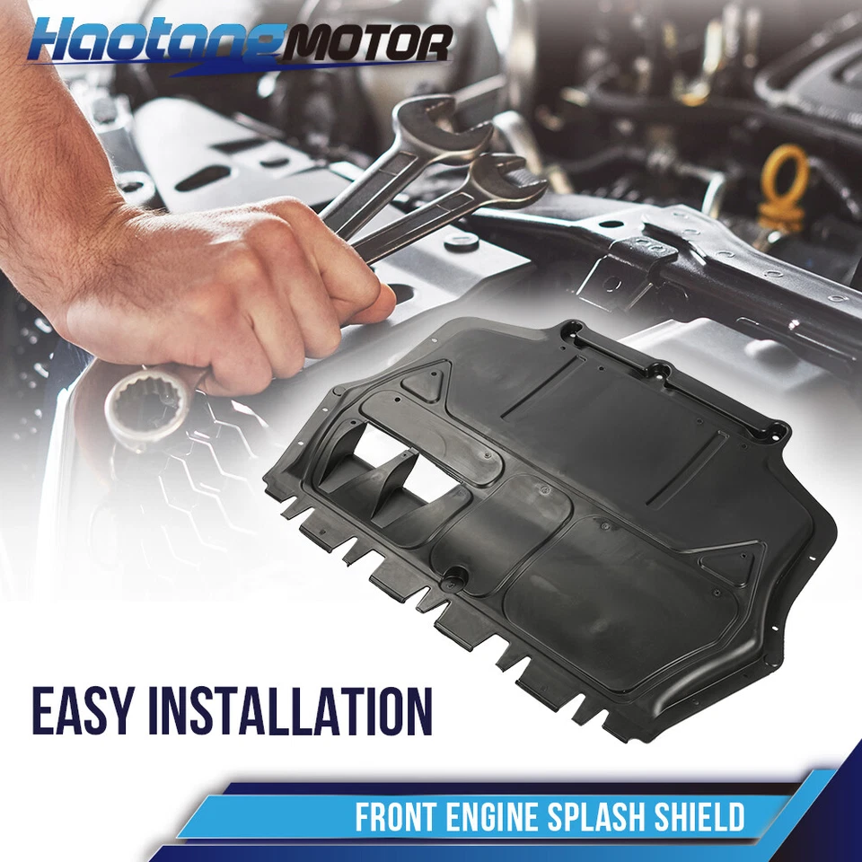 Protector contra salpicaduras del motor delantero apto para Volkswagen Passat 2012-2015 sedán negro Foto 4 de 4