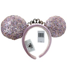 Headband Minnie Mouse Disney' Parks Tiara Sequin Princess Crown Ears Pink Gift