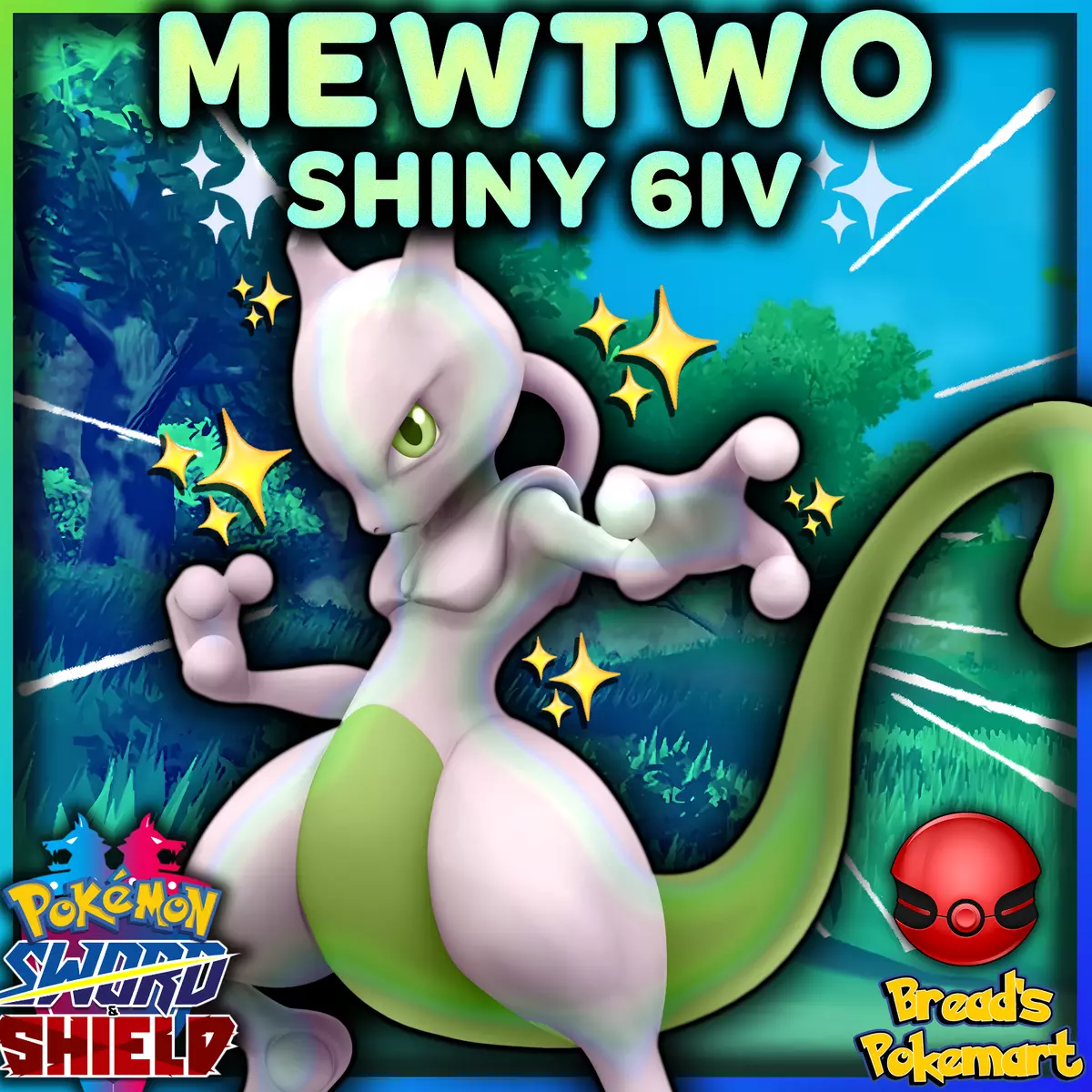 POKEMON SWORD AND SHIELD ✨SHINY✨ LEGENDARY MEWTWO WITH MASTER BALL!