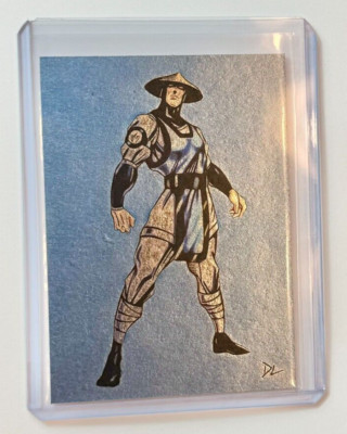 Raiden Limited Platinum Plated Artist Signed ''Mortal Kombat'' Trading Card 1/1