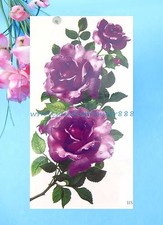 temporary tatto large rose flower temporary tattoo sticker