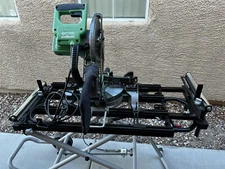 Hitachi C10FCE 10" Compound Saw with Delta Wheeled Collapsible Saw Stand 2 Blade