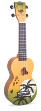 Mahalo MD1-HAGNB Hawaii Soprano Ukulele. Green Burst