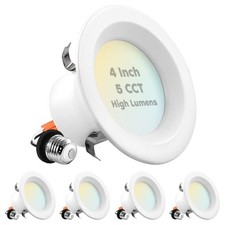 Luxrite 4 Inch Led Recessed Can Lights 14W75W 5 Color Options 2700K-5000K 950