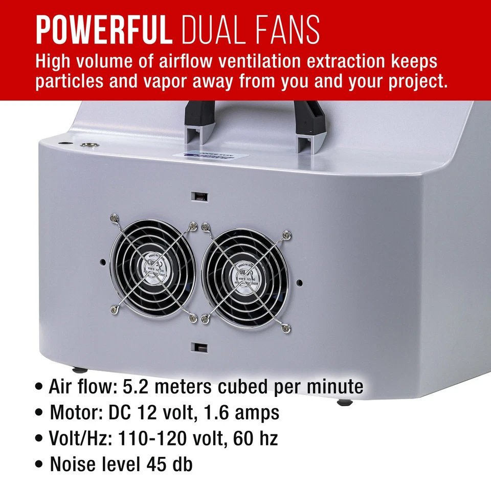 Master Airbrush Portable Hobby Paint Spray Booth Kit, Dual Exhaust Fans, Lights - Image 3 of 4
