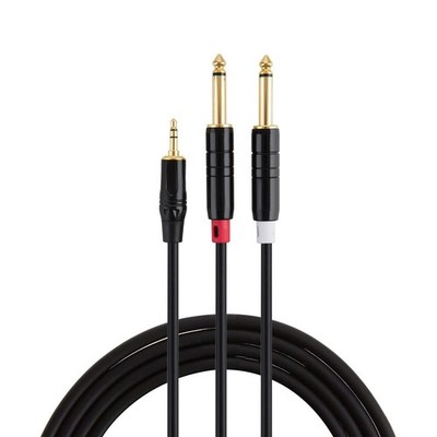 15ft 1/4'' to 1/8'' Stereo Mono Breakout Cable, 3.5mm to 6.35mm Y Splitter for Aud