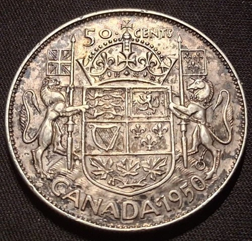 1950 Canada 50 Cents Half Dollar - George VI