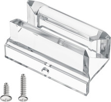 Sliding Shower Door Bottom Guide for 3/8" Glass Doors Clear Acrylic Track